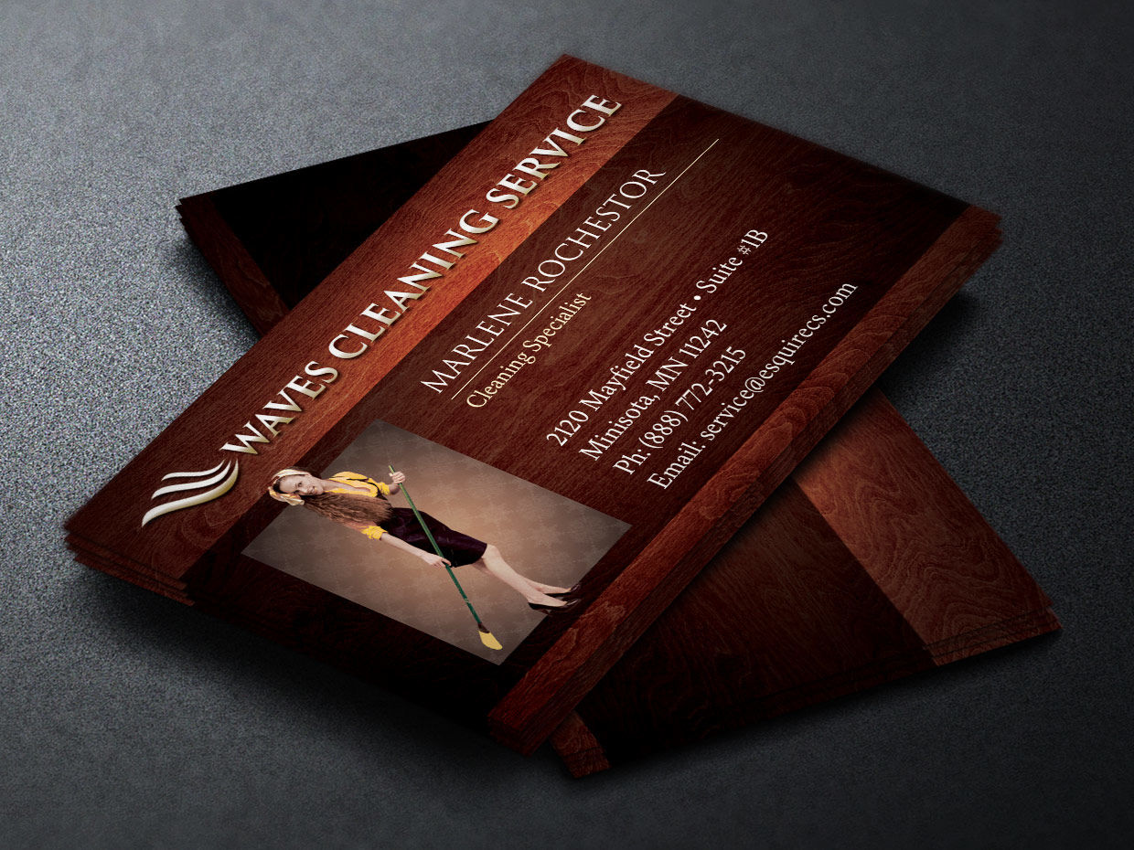 Elegant Cleaning Business Card Template By Godserv Designs ...