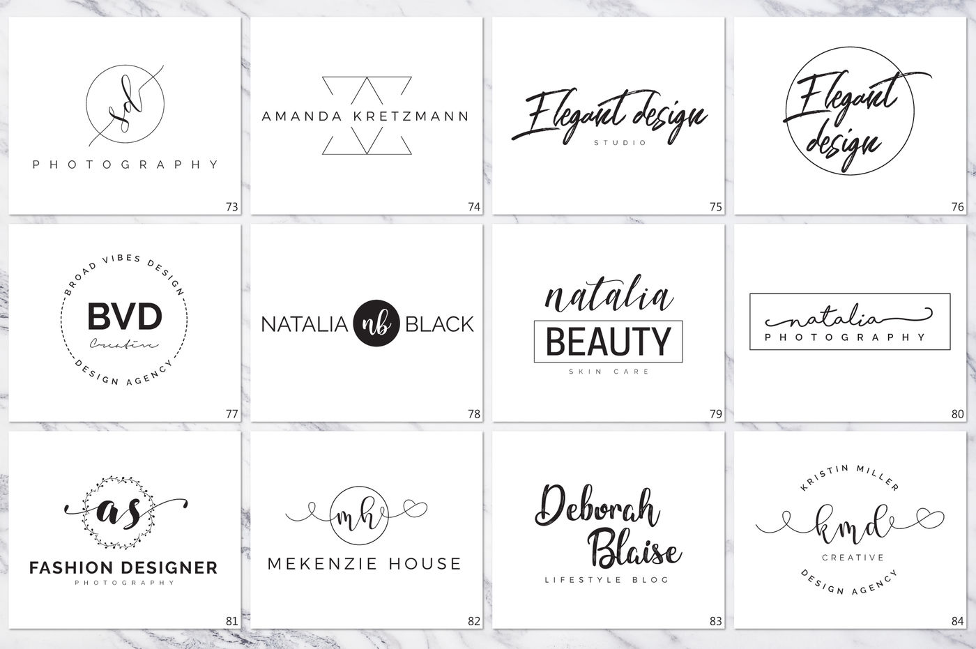 120 Elegant Branding Logo Pack By XpertgraphicD | TheHungryJPEG