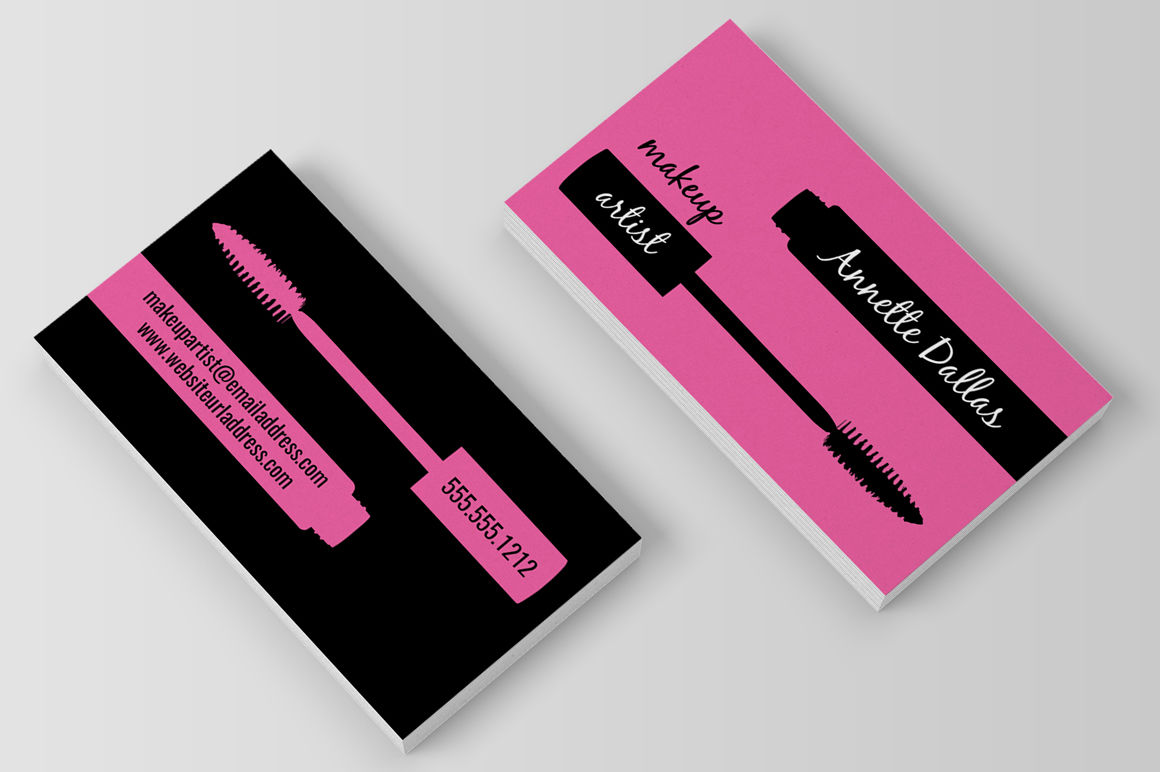 Makeup Artist Business Card By Charming Ink TheHungryJPEG