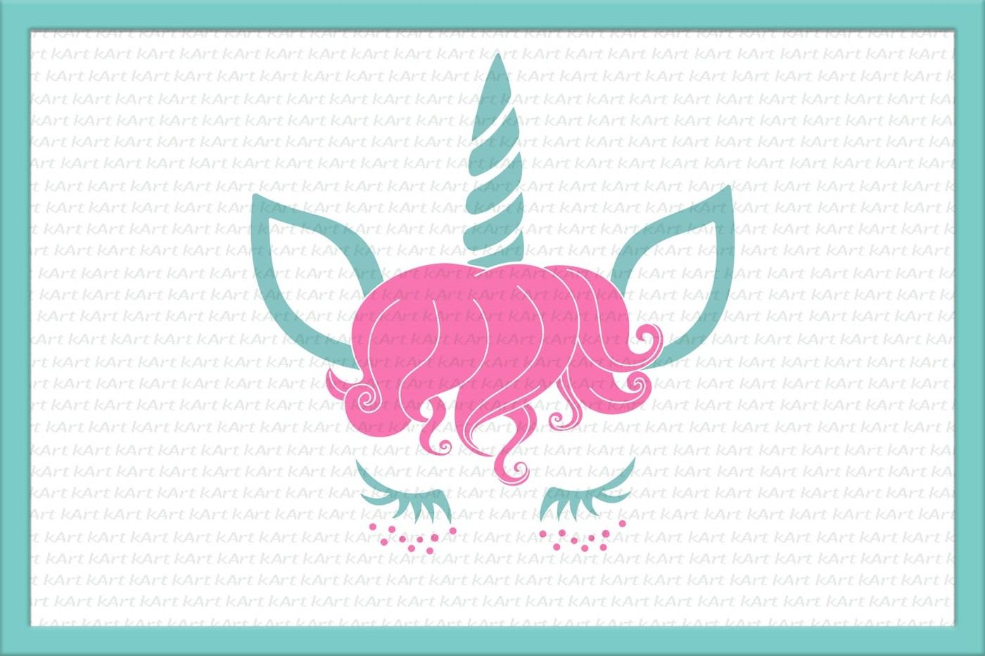 Download Unicorn face SVG cutting file By kArtCreation | TheHungryJPEG.com