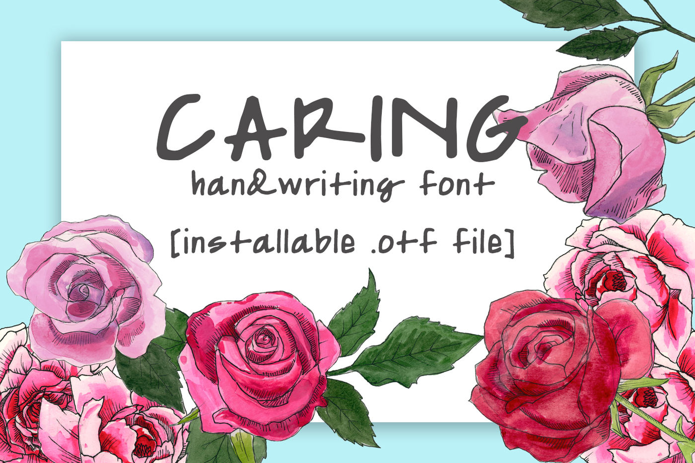 Caring Font By Mwashburn Design Thehungryjpeg Com