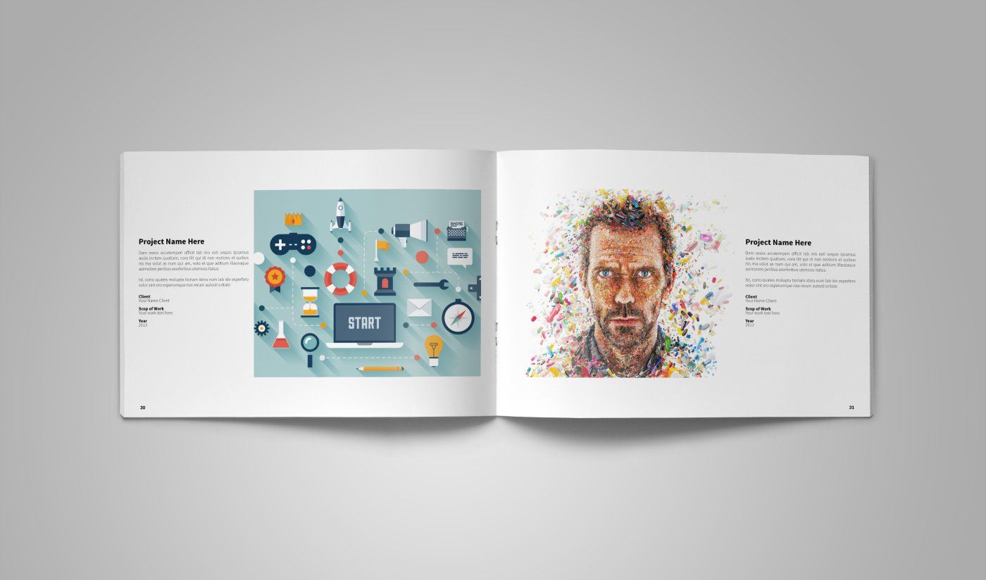 Graphic Designer Portfolio By Van Roem | TheHungryJPEG