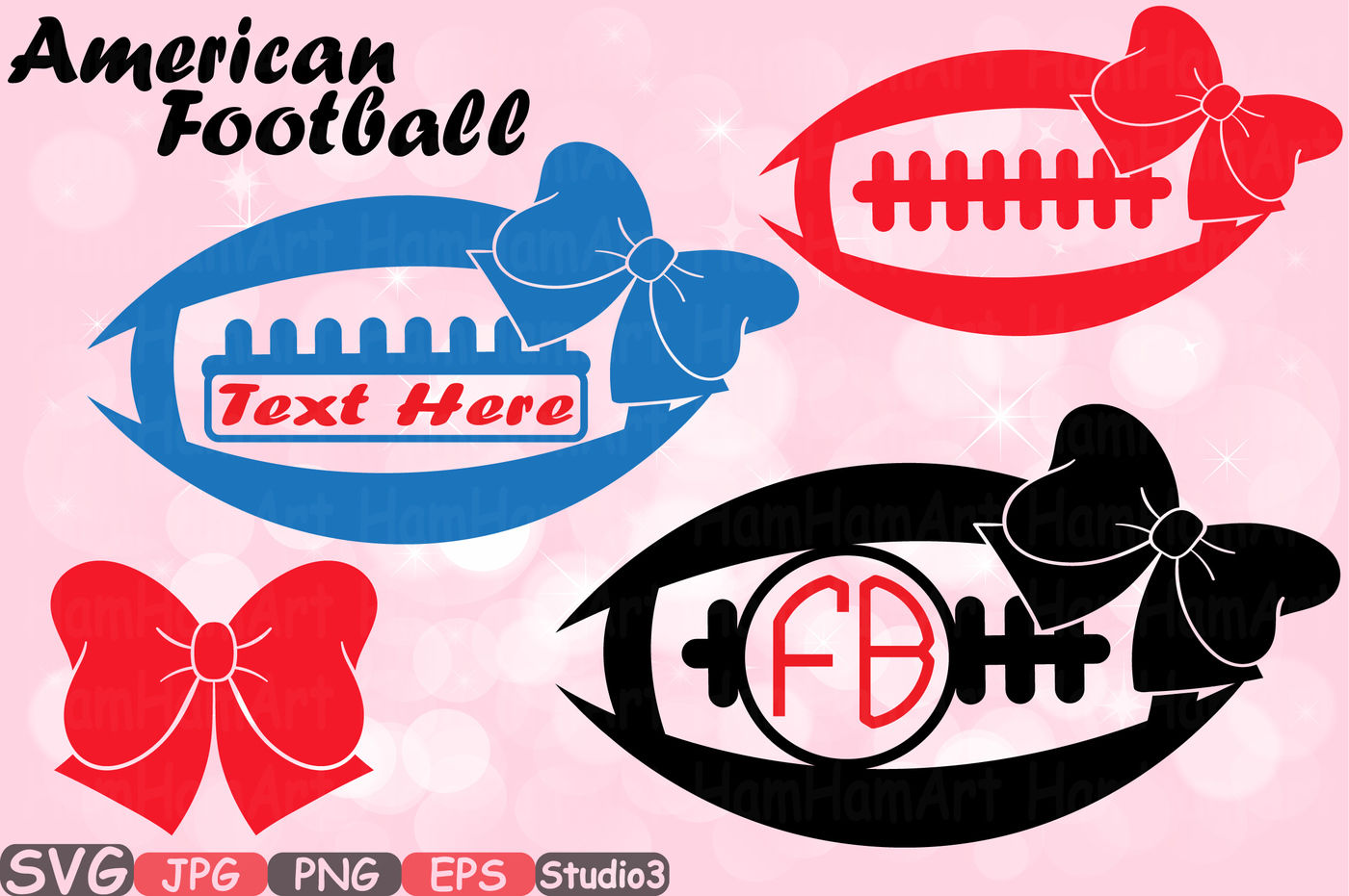 Download Football Bow Sports Circle & Split Frame Silhouette studio ...