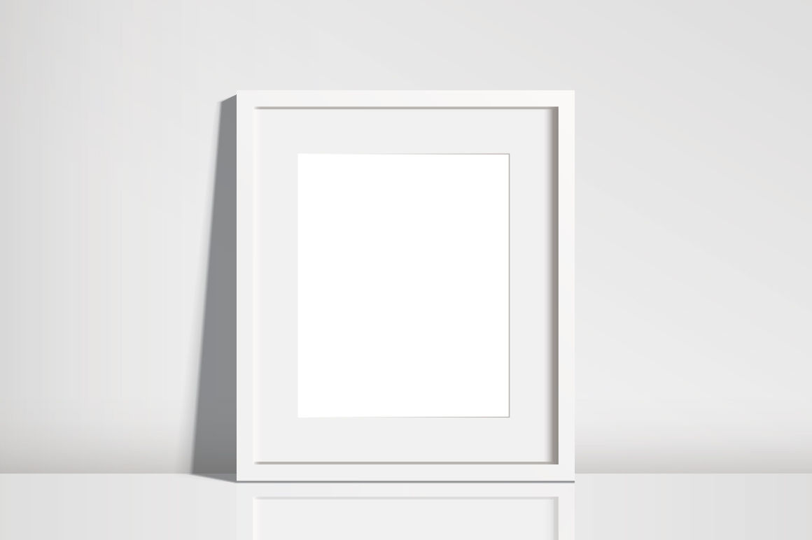 Frame Mockup - White Picture Frame - Empty Frame - Poster Mock up -  Photoshop PSD - Vector EPS - Instant Download - Commercial Use