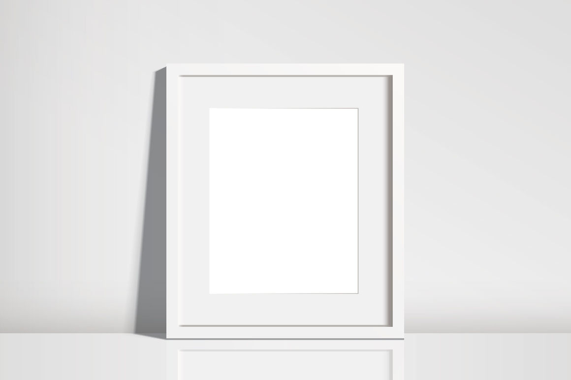 Download White Frame Mockup Psd Ai Png Jpeg By Minty Fresh Graphics Thehungryjpeg Com PSD Mockup Templates