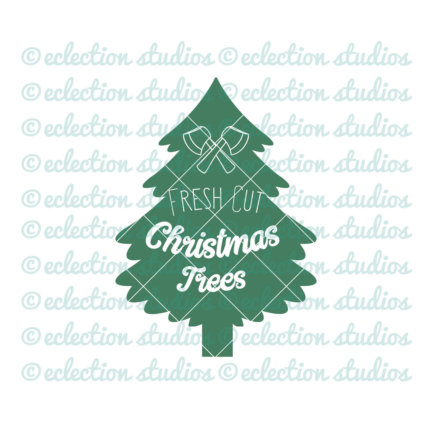 Fresh Cut Christmas Trees By Eclectionstudios Thehungryjpeg Com