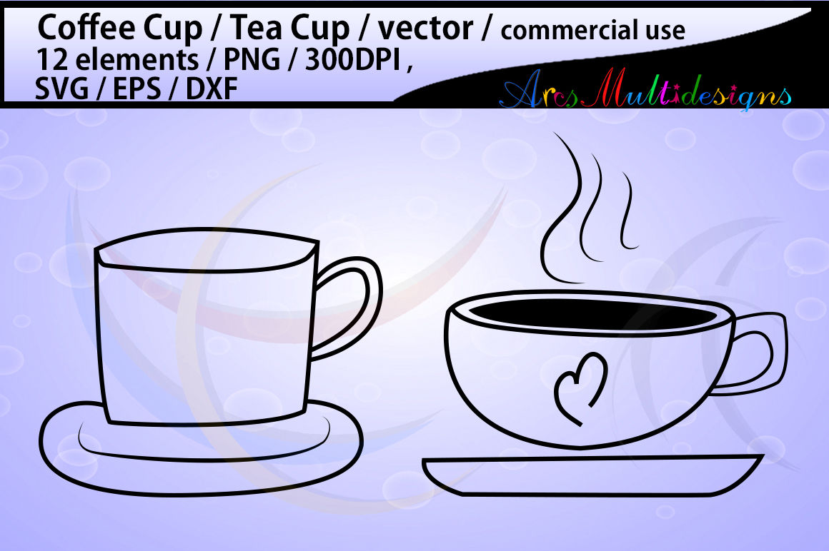 Coffee Svg Doodle Tea Mug Cartoon Coffee Cup Silhouette Tea Cup Svg Png Eps Dxf Vector Commercial Use Coffee Cup Cartoon By Arcsmultidesignsshop Thehungryjpeg Com