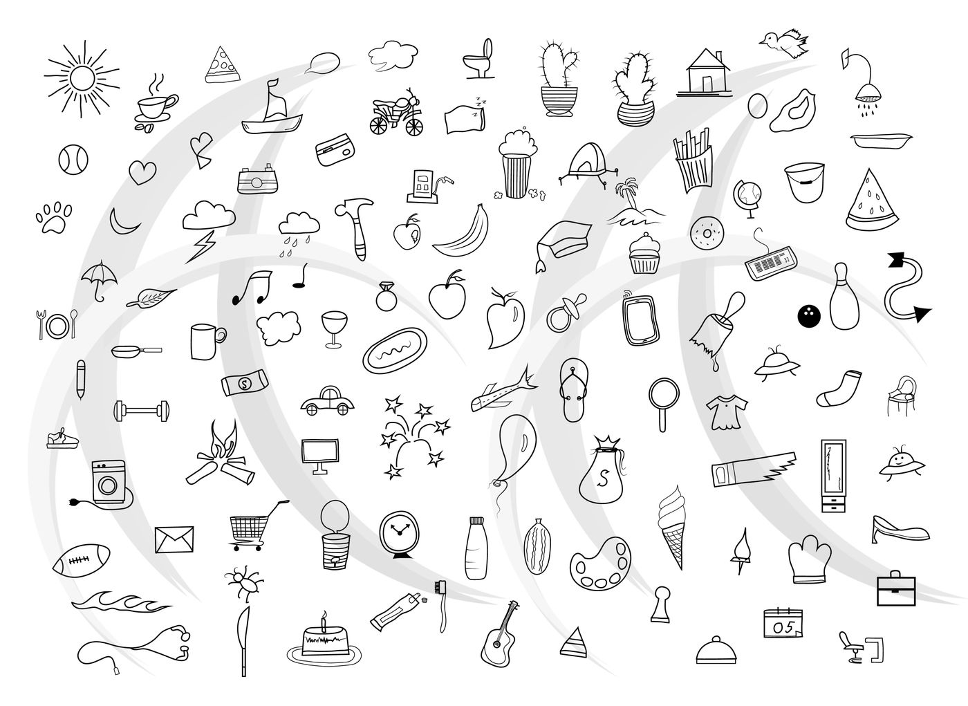 Download hand drawn doodle vector clipart / clip art bundle ...