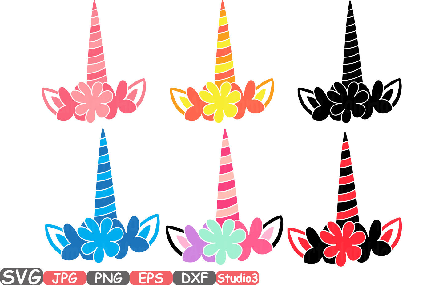 Download Flower Unicorn Monogram Silhouette Svg Cutting Files Digital Clip Art Graphic Studio3 Cricut Cuttable Die Cut Machines Birthday 43sv By Hamhamart Thehungryjpeg Com