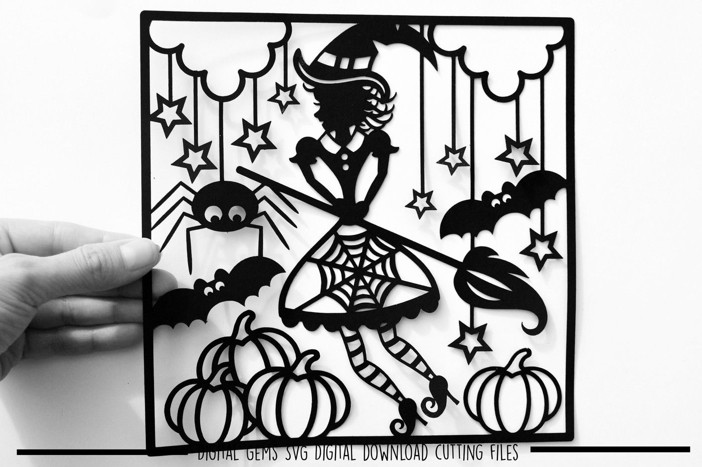 Halloween Witch Svg Dxf Eps Files By Digital Gems Thehungryjpeg Com