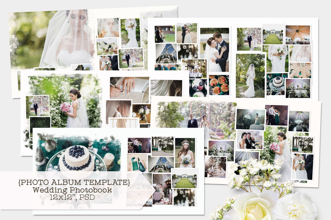 12x12 Wedding Album Template, Wedding Photo Book, Album, Wedding
