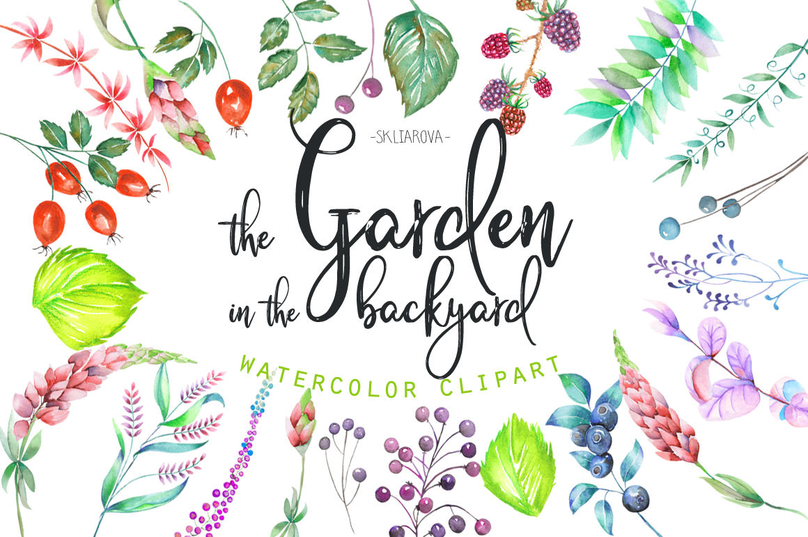 The Garden In The Backyard Clipart By Happywatercolorshop Thehungryjpeg Com