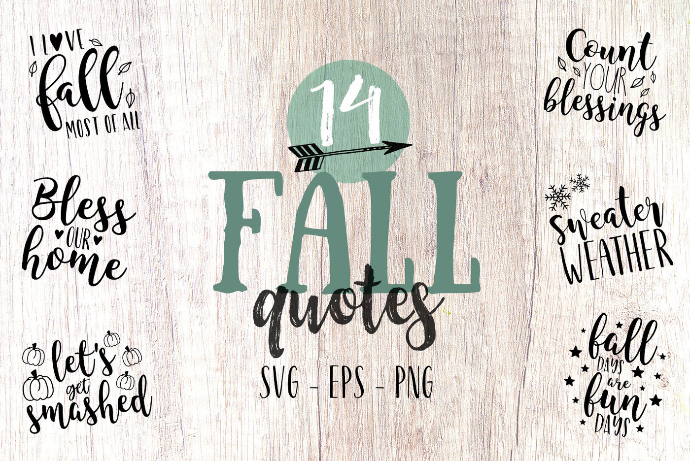 Download Fall quote bundle, SVG, PNG, EPS By Michelekae | TheHungryJPEG.com