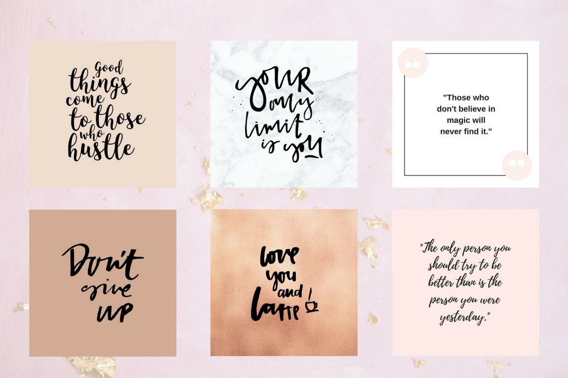 Instagram quotes pack By Creative_Stash | TheHungryJPEG.com