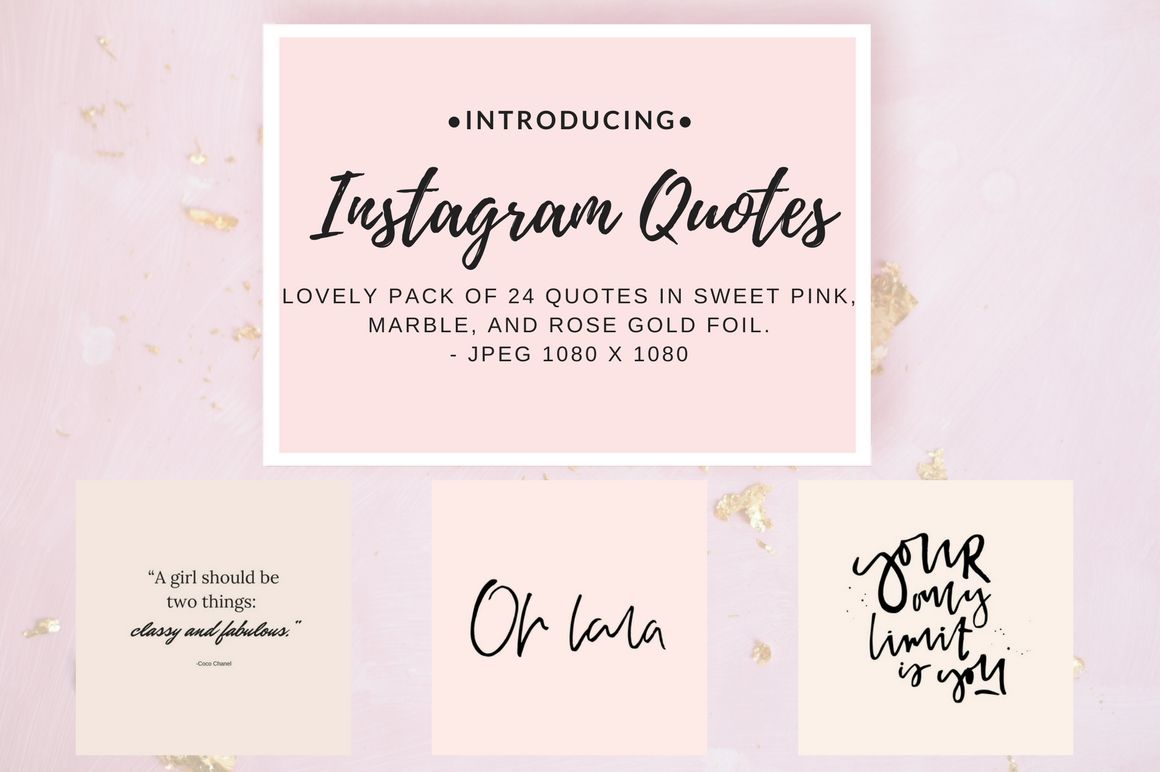 Instagram quotes pack By Creative_Stash | TheHungryJPEG.com