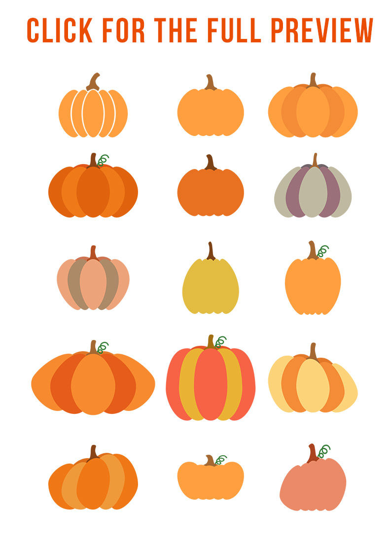 Download 15 Pumpkins Clipart, Pumpkin SVG, Fall Clipart, Halloween Clipart, Halloween SVG, Autumn Clipart ...