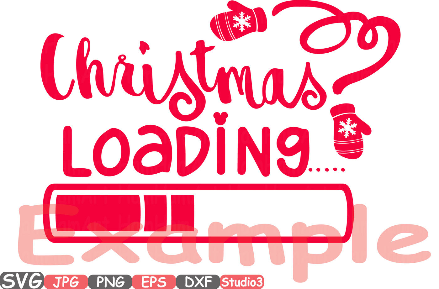 Christmas Loading Clipart Xmas Winter Snow Santa Claus Merry Spirit Holiday Monogram Silhouette Svg Cutting Files Digital Clip Art Graphic Studio3 Cricut Cuttable Die Cut Machines Holiday Xmas 54sv By Hamhamart