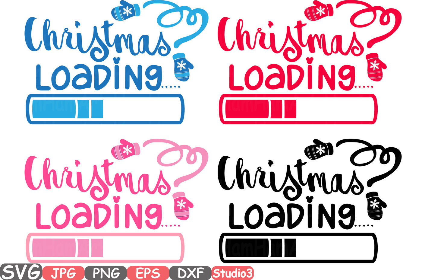 Download Christmas Loading Clipart Xmas Winter Snow Santa Claus Merry Spirit Holiday Monogram Silhouette Svg Cutting Files Digital Clip Art Graphic Studio3 Cricut Cuttable Die Cut Machines Holiday Xmas 54sv By Hamhamart