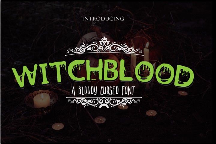 Witchblood - Bloody Cursed Font - Witch Font Spooky Font By KreationsKreations | TheHungryJPEG.com