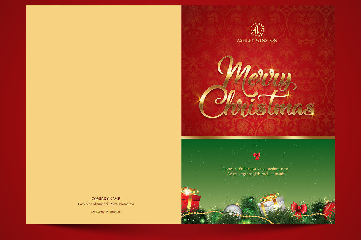 Happy Christmas Greeting Card Template By Godserv Designs Throughout Christmas Note Card Templates