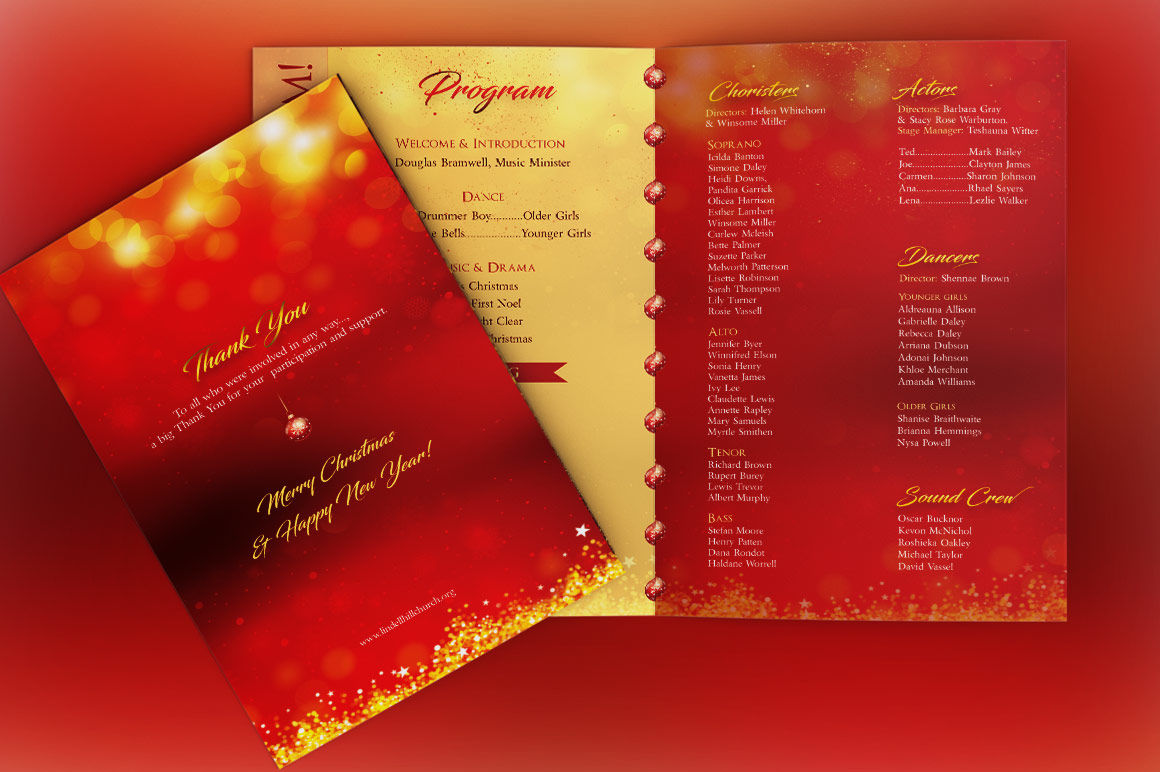 Rejoice Christmas Cantata Program Template By Godserv Designs Thehungryjpeg Com