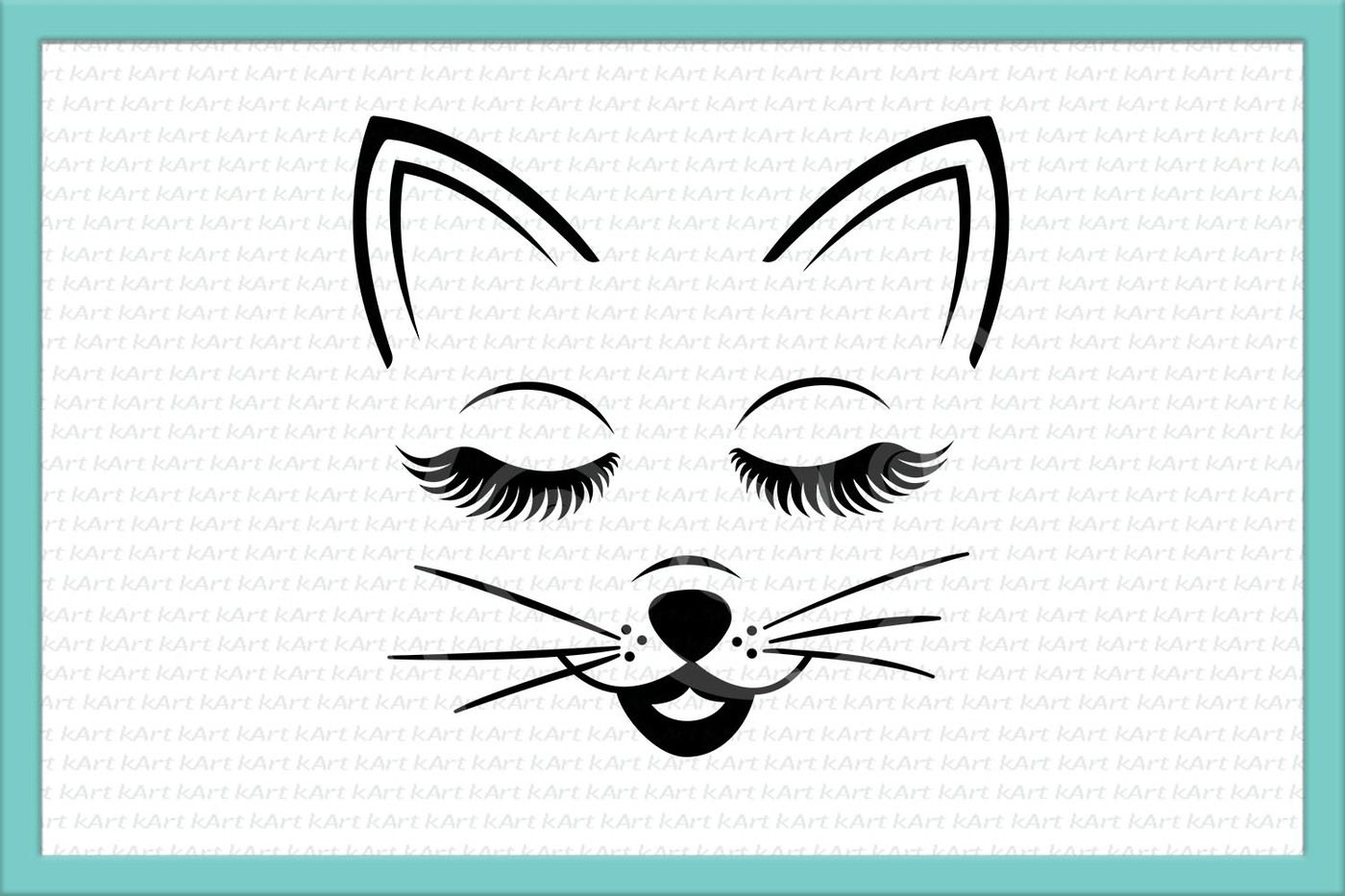 Download Cat Face Svg Eyelashes Svg Cat Head Svg Cat Svg Cat Halloween Svg Halloween Svg Cat Face Iron On Halloween Iron On Png Jpeg Dxf Cat By Kartcreation Thehungryjpeg Com PSD Mockup Templates