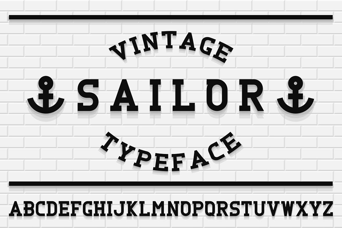 Download Bold vintage font. Vector english alphabet. By ExpressShop ...