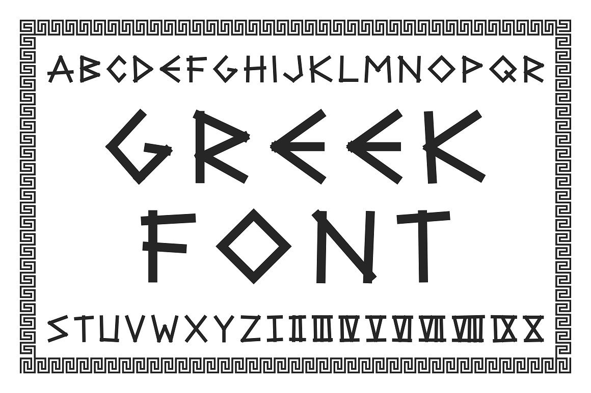 Ancient Latin Letters With Numerals By Expressshop Thehungryjpeg Com