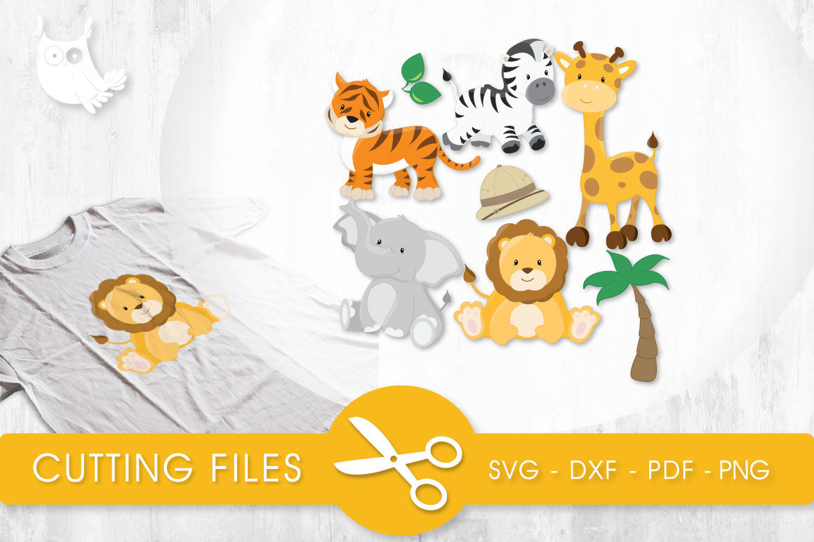 Safari Animals Svg Png Eps Dxf Cut File By Prettycuttables Thehungryjpeg Com