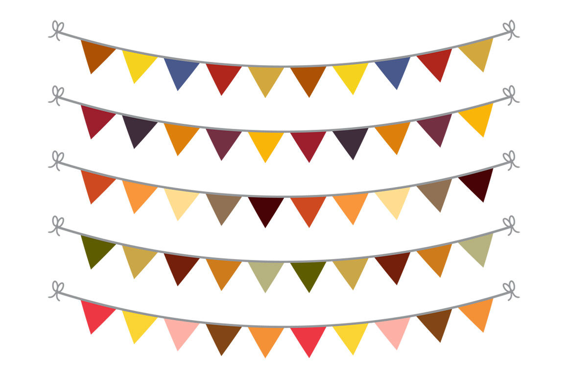 Fall Bunting Clipart, Bunting Banner Clipart, Autumn ...