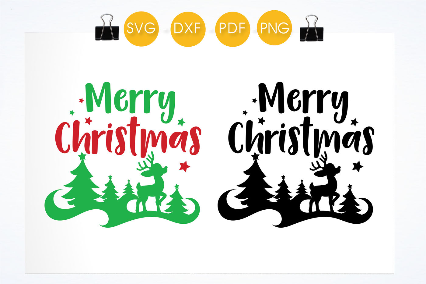 Merry Christmas SVG, PNG, EPS, DXF, cut file By PrettyCuttables