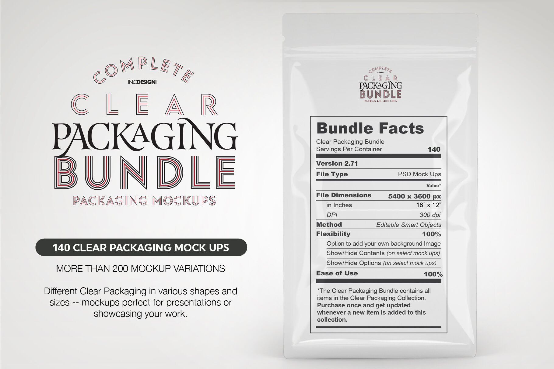 Download Bundle Clear Packaging Mock Ups By Inc Design Studio Thehungryjpeg Com