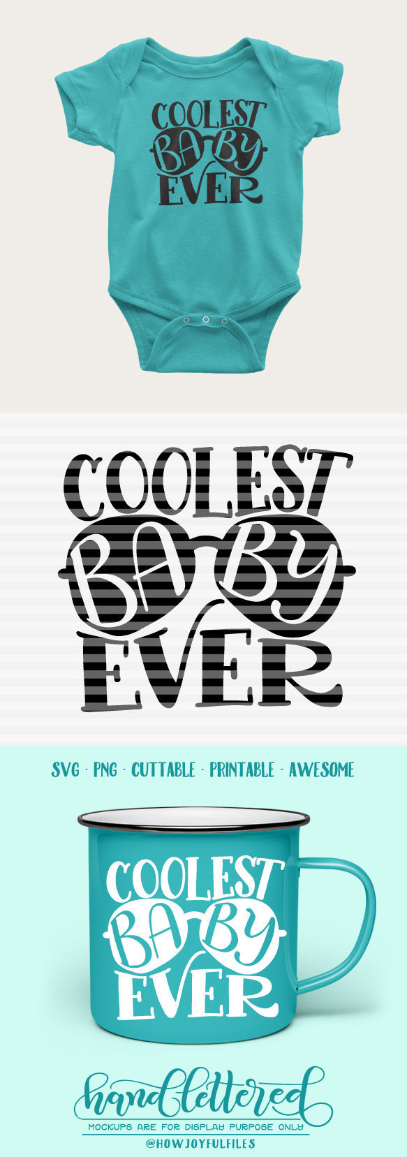 Download Coolest baby ever - New baby - SVG - PDF - DXF - hand drawn lettered cut file - graphic overlay ...