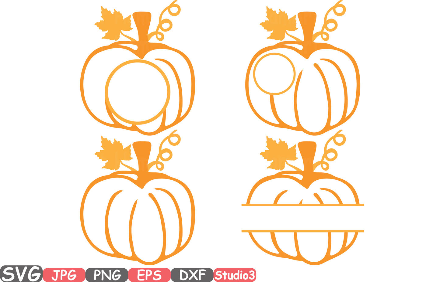 Download Pumpkin Split Circle Monogram Silhouette Svg Cutting Files Digital Clip Art Graphic Studio3 Cricut Cuttable Die Cut Machines 56sv By Hamhamart Thehungryjpeg Com