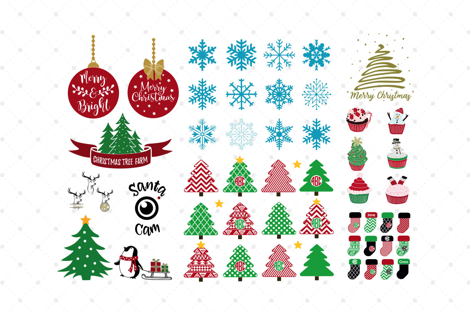 Christmas Bundle SVG files By SVG Cut Studio | TheHungryJPEG.com