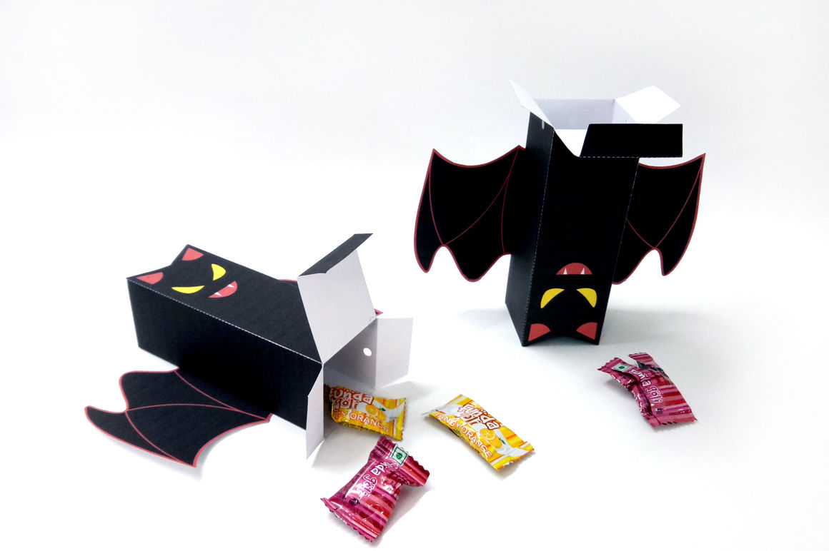 Diy Halloween Bat Favor 3d Papercraft By Paper Amaze Thehungryjpeg Com