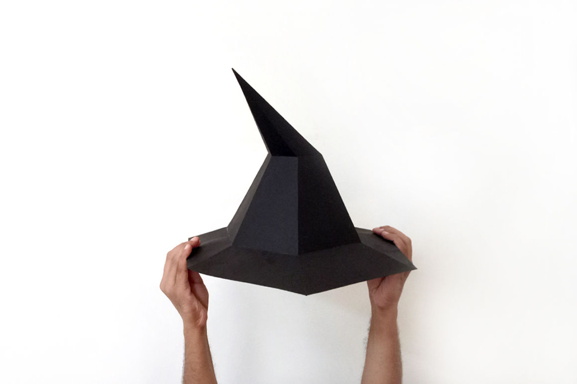 DIY Halloween Witch Hat 3d Papercraft By PAPER Amaze TheHungryJPEG