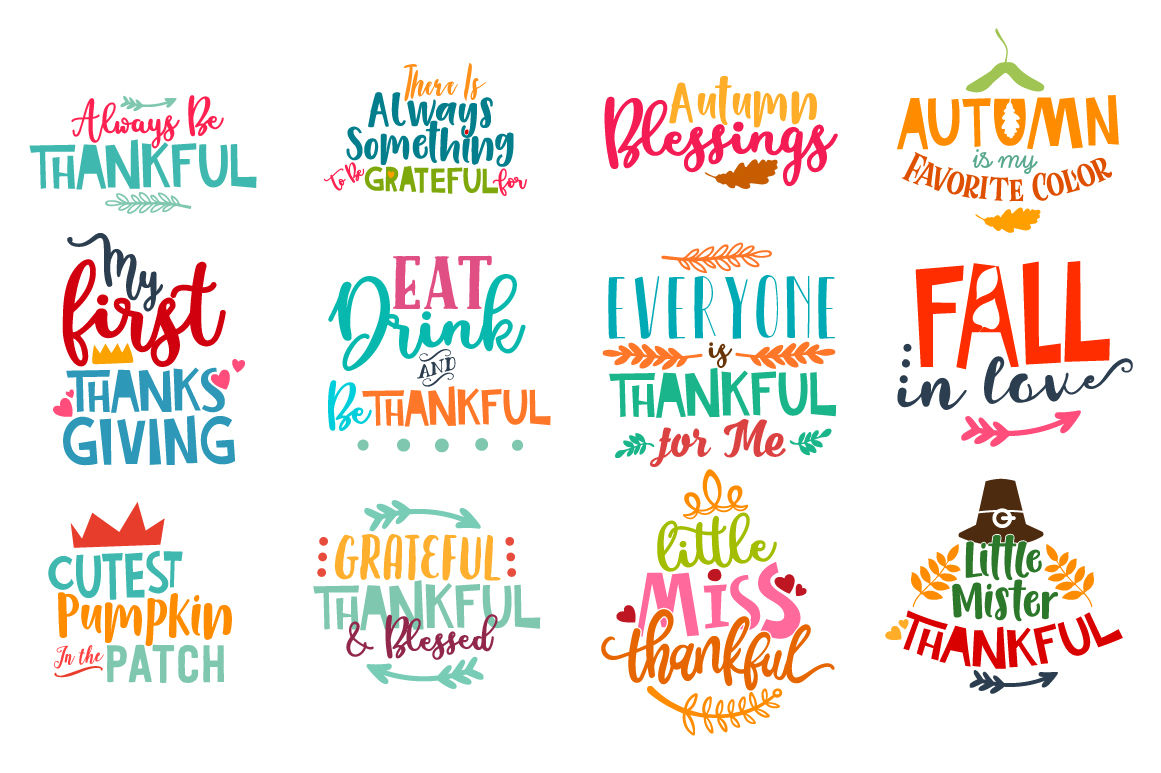 Thanksgiving Bundle 46 Thanksgiving Quotes In Svg Dxf Cdr Eps Ai Jpg Pdf And Png Formats By Premiumsvg Thehungryjpeg Com