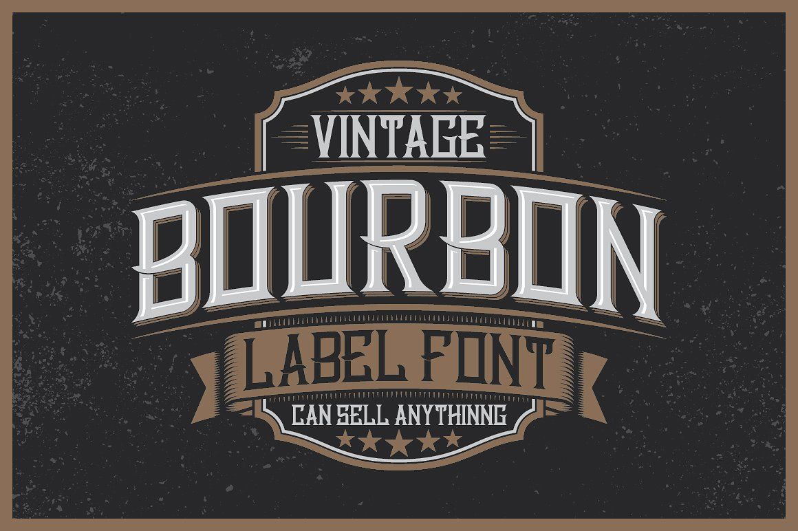 Bourbon typeface By Vozzy Vintage Fonts and Graphics | TheHungryJPEG