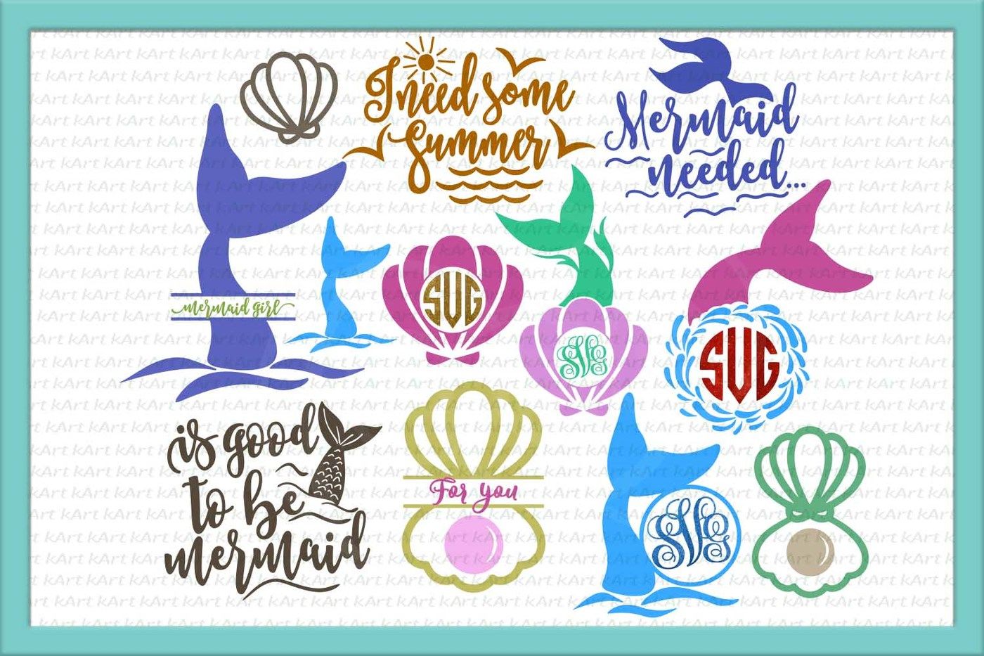 Download mermaid tail svg, mermaid tail monogram svg, seashell ...