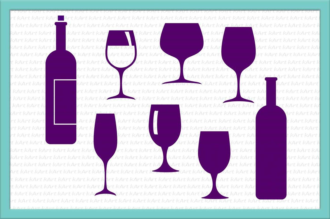 Wine Glass Svg Wine Glasses Svg Wine Glasses Clipart Wine Bottle Svg Wine Glass Silhouette Svg Party Elements Svg Wine Dxf Eps Png By Kartcreation Thehungryjpeg Com