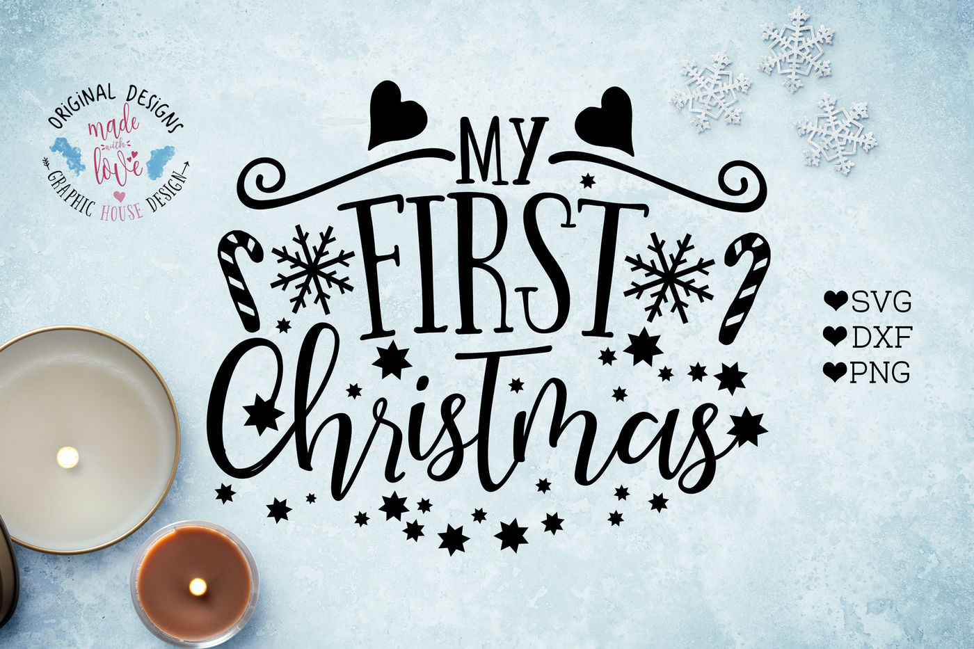 Download My First Christmas Cut File in SVG, DXF, PNG By ...