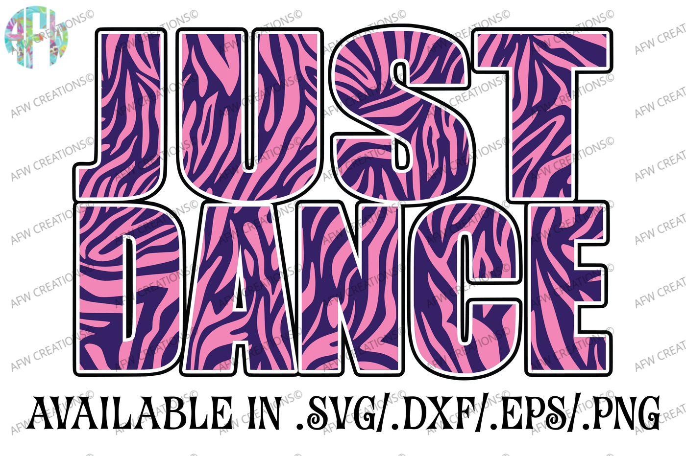 Just Dance Zebra - SVG, DXF, EPS Cut File By AFW Designs | TheHungryJPEG