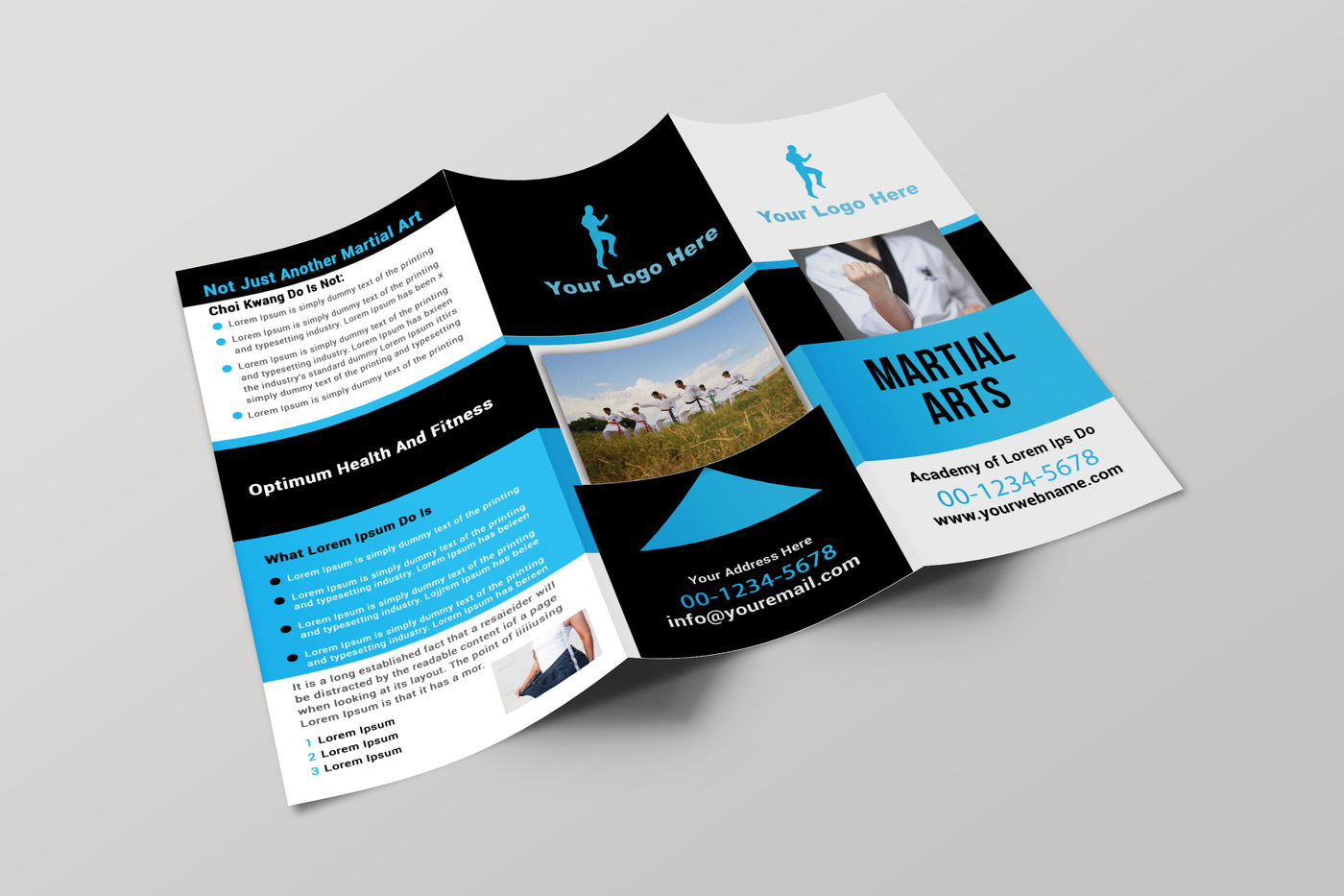 Martial Arts Trifold Brochure By Ayme Designs Thehungryjpeg Com