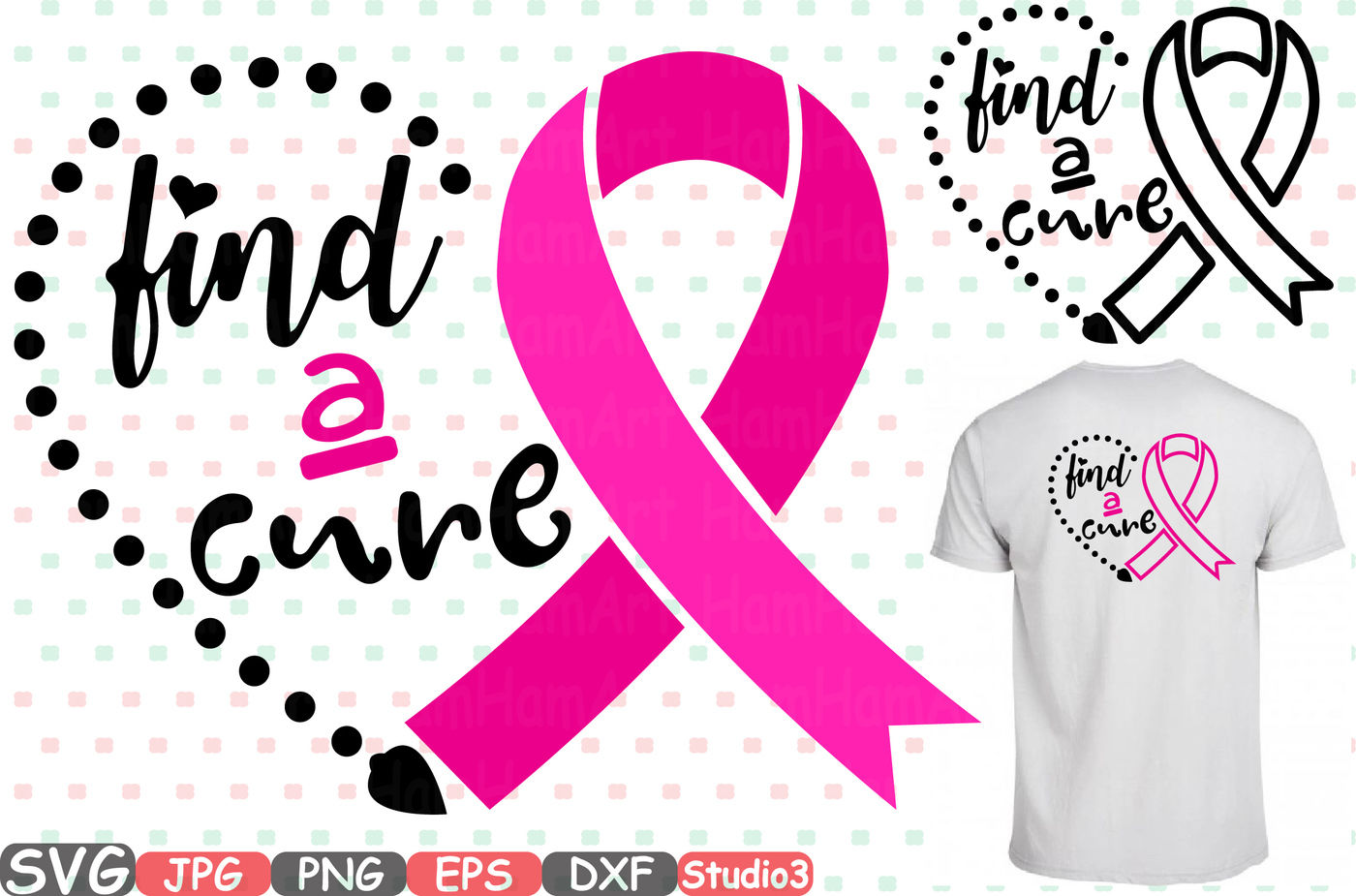 Pink Ribbon svg EPS DXF Go Fight Cure SVG Survivor svg Breast Cancer svg pn...