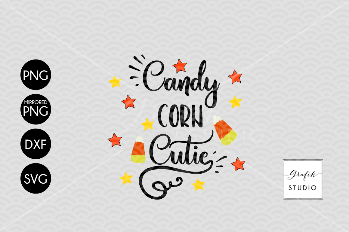 Candy Corn Cutie Halloween Svg Cut File Dxf And Png File By Grafikstudio Thehungryjpeg Com