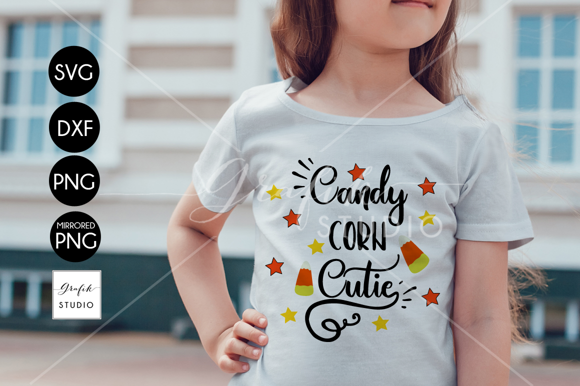 Candy Corn Cutie Halloween Svg Cut File Dxf And Png File By Grafikstudio Thehungryjpeg Com