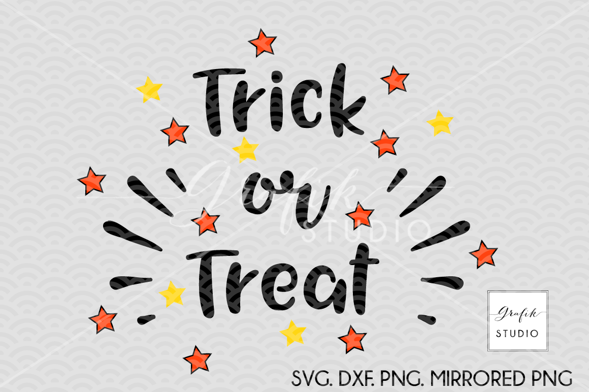 Trick Or Treat Halloween Svg Cut File Dxf And Png File By Grafikstudio Thehungryjpeg Com