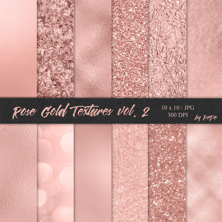 Rose Gold Textures Ii By Pededesigns Thehungryjpeg Com