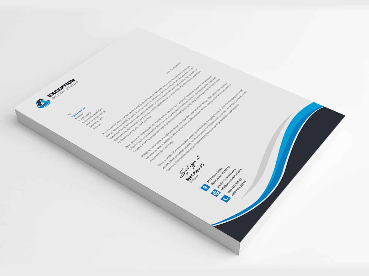 Letterhead Template By D_Exception_of_Art | TheHungryJPEG